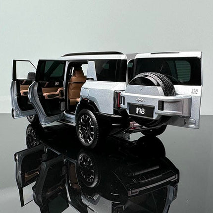 YX Car Model BYD Formula Leopard 8 2023 Black SUV 1:18 Diecast Model Car - scale model for display