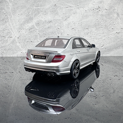 GT Spirit Mercedes-Benz C63 Silver 1:18 Resin Model Car - detailed die-cast style model