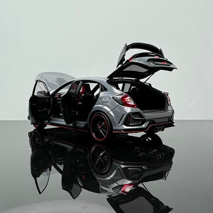 LCD Model Honda Civic Type R FK8 Cement Gray Limited 1:18 Diecast Model Car - detailed die-cast style model