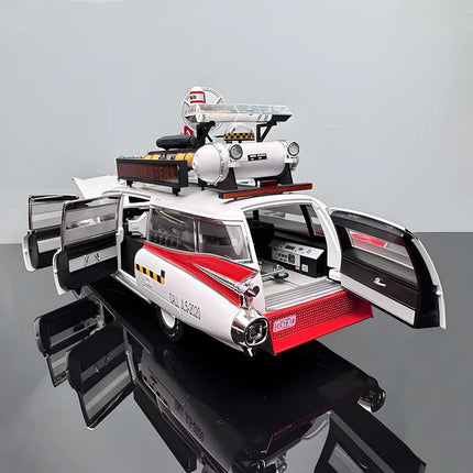Hot Wheels Ghostbusters ECTO-1 Ghost Fine Edition 1:18 Diecast Model Car - scale model for display