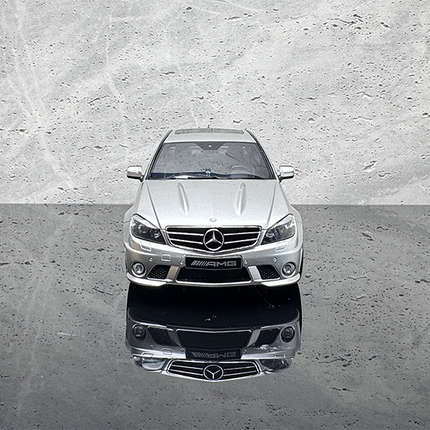 GT Spirit Mercedes-Benz C63 Silver 1:18 Resin Model Car - fine detailed model replica