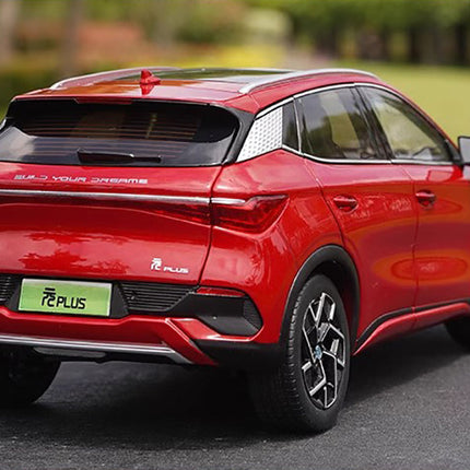 YX Car Model BYD Yuan PLUS EV Red 1:18 Diecast Model Car - detailed die-cast style model