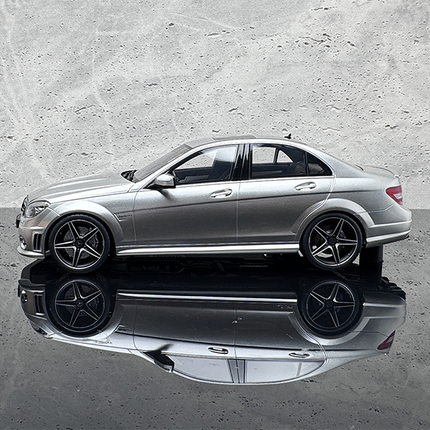 GT Spirit Mercedes-Benz C63 Silver 1:18 Resin Model Car - premium collector scale model