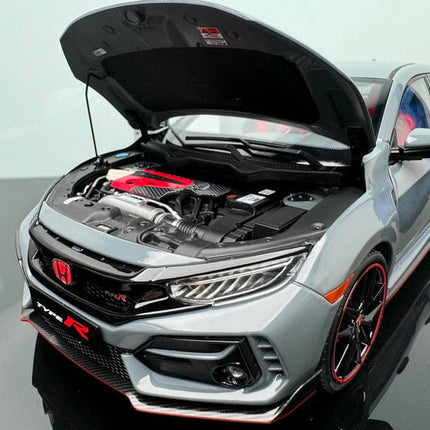 LCD Model Honda Civic Type R FK8 Cement Gray Limited 1:18 Diecast Model Car - scale model collectible piece