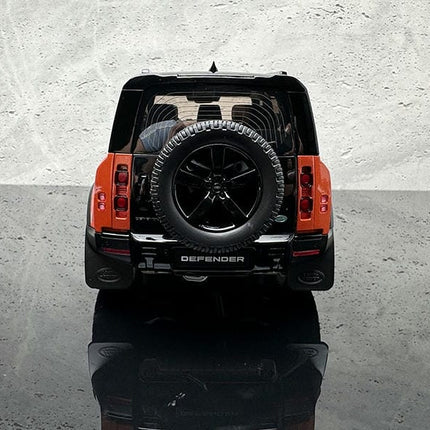 Almost Real Land Rover Defender 110 30th Anniversary Orange Black 1:18 Diecast Model Car - scale replica for enthusiasts