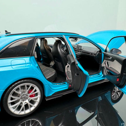 YX Car Model 2022 Audi RS4 Touring Simulation 1:18 Diecast Model Car - hand-finished display model