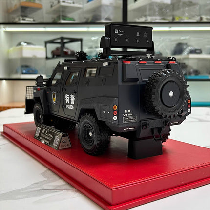 MB Jilong Explosion proof Evacuation Vehicle Static Special Police 1:18 Resin Model Car - detailed collectible replica