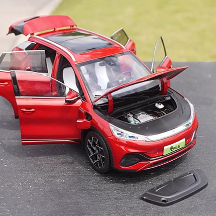 YX Car Model BYD Yuan PLUS EV Red 1:18 Diecast Model Car - hand-finished display model