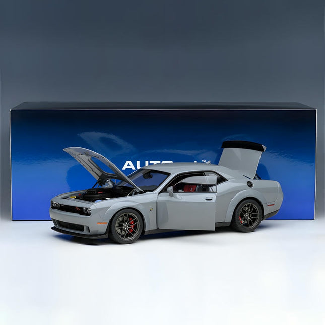 AutoArt Dodge Challenger R/T wide body Grey 1:18 Diecast Model Car - detailed collector display model