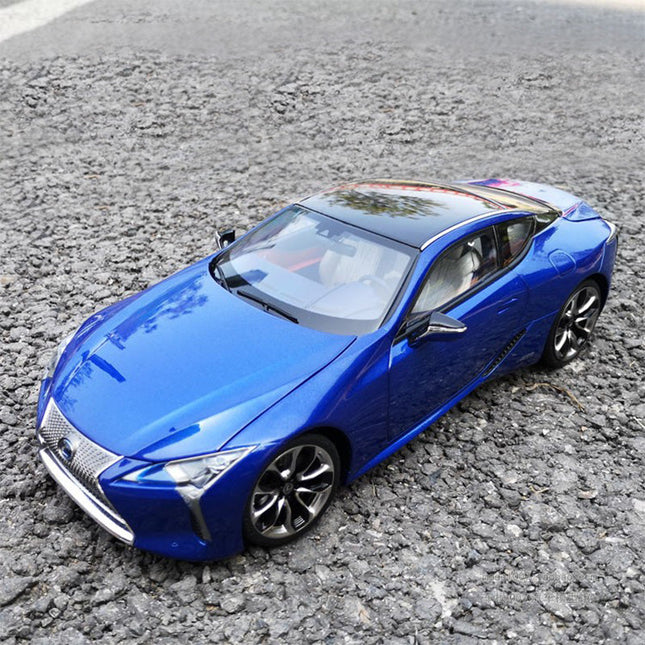 YX Car Model Lexus LC500h Blue 1:18 Diecast Model Car - detailed collector display model