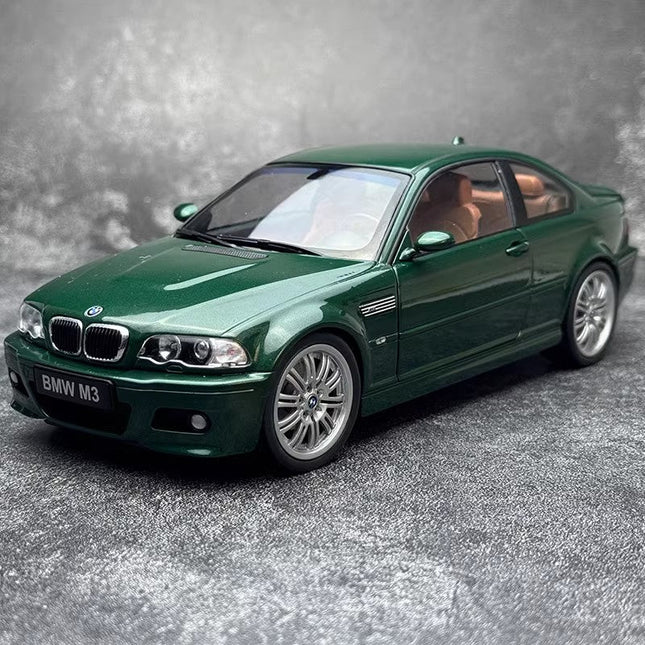 Solido BMW M3 E46 Coupe 2000 Green 1:18 Diecast Model Car - detailed collector display model