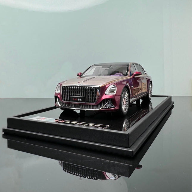 YX Car Model Hongqi Guoya Sedan Limited Edition 1:18 Resin Model Car - detailed collector display model