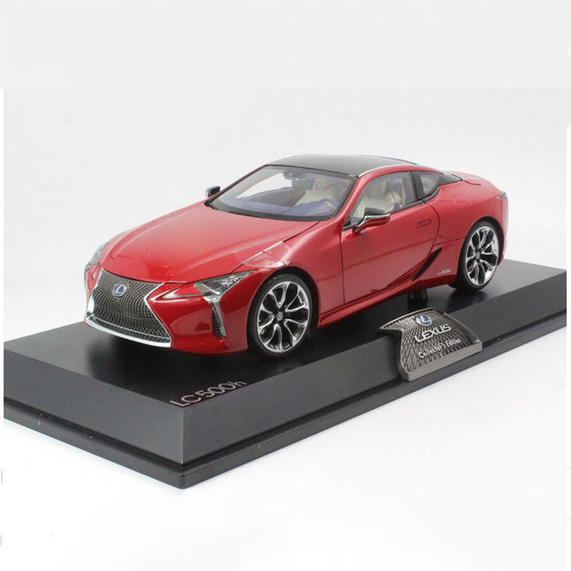 YX Car Model Lexus LC500h Blue 1:18 Diecast Model Car - studio product photo of the scale model