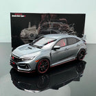 LCD Model Honda Civic Type R FK8 Cement Gray Limited 1:18 Diecast Model Car - detailed collector display model