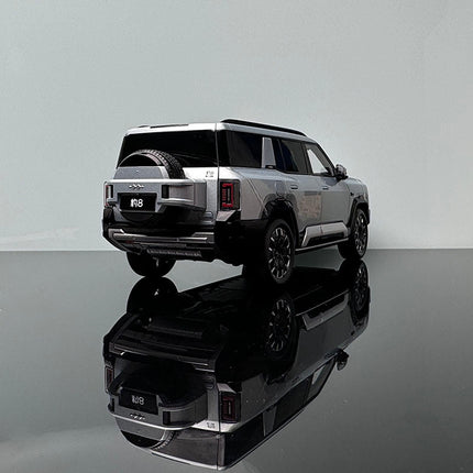 YX Car Model BYD Formula Leopard 8 2023 Black SUV 1:18 Diecast Model Car - studio product photo of the scale model
