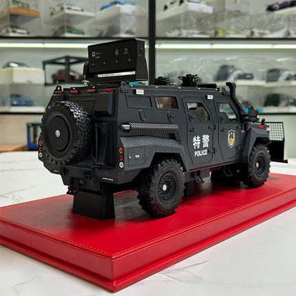 MB Jilong Explosion proof Evacuation Vehicle Static Special Police 1:18 Resin Model Car - collectible scale model car