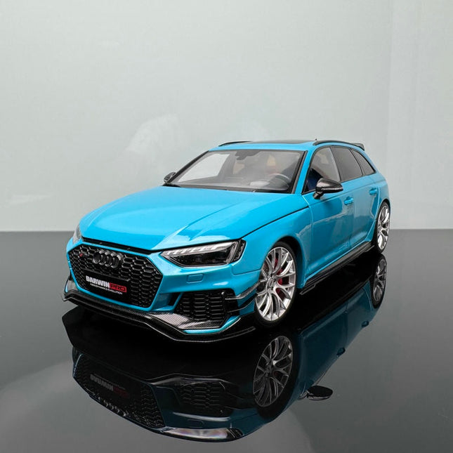 YX Car Model 2022 Audi RS4 Touring Simulation 1:18 Diecast Model Car - detailed collector display model