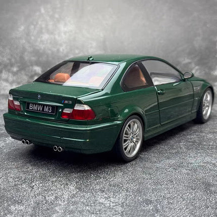 Solido BMW M3 E46 Coupe 2000 Green 1:18 Diecast Model Car - premium collector scale model