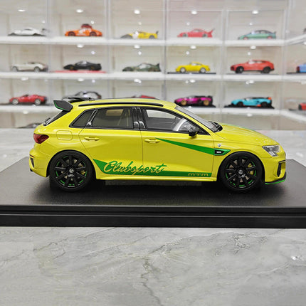 GT Spirit Audi S3 MTM Limited Edition Yellow 1:18 Resin Model Car - collectible scale model car
