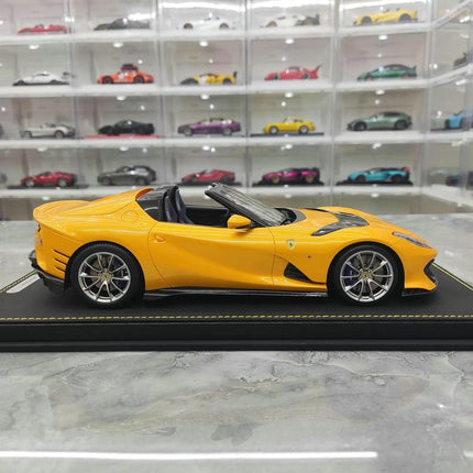 BBR Ferrari 812 Competizione Leclerc Yellow 1:18 Resin Model Car - collectible scale model car