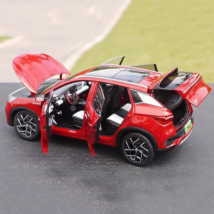 YX Car Model BYD Yuan PLUS EV Red 1:18 Diecast Model Car - collectible scale model car