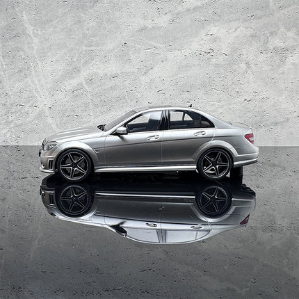 GT Spirit Mercedes-Benz C63 Silver 1:18 Resin Model Car - collectible scale model car