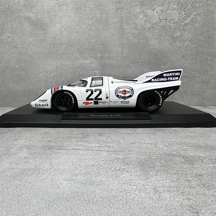 Norev Porsche 917K 1971 24H White #22 1:18 Diecast Model Car - collectible scale model car