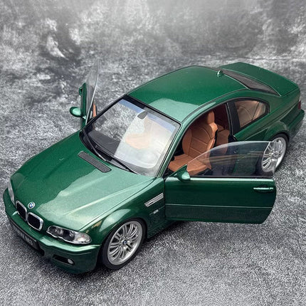 Solido BMW M3 E46 Coupe 2000 Green 1:18 Diecast Model Car - collectible scale model car