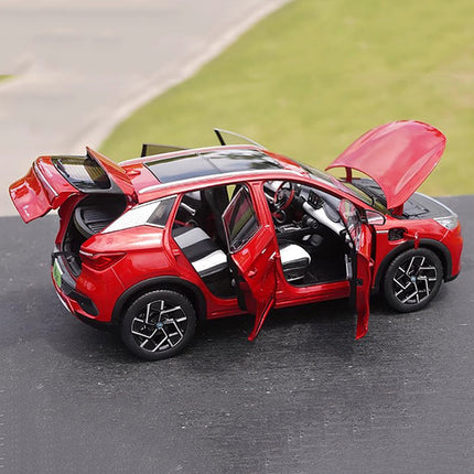 YX Car Model BYD Yuan PLUS EV Red 1:18 Diecast Model Car - fine detailed model replica