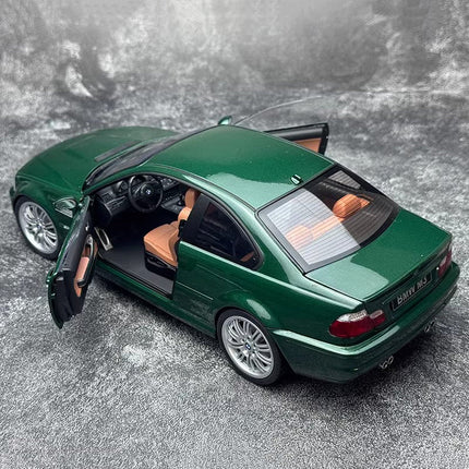 Solido BMW M3 E46 Coupe 2000 Green 1:18 Diecast Model Car - fine detailed model replica
