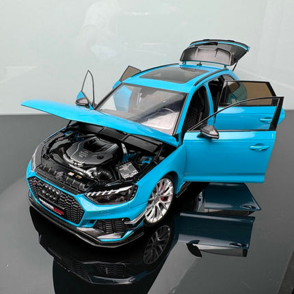 YX Car Model 2022 Audi RS4 Touring Simulation 1:18 Diecast Model Car - premium collector scale model