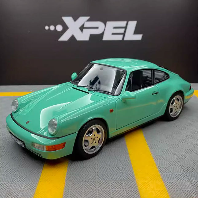 Norev Porsche 911 Carrera 4 Silver 1:18 Diecast Model Car - detailed collector display model